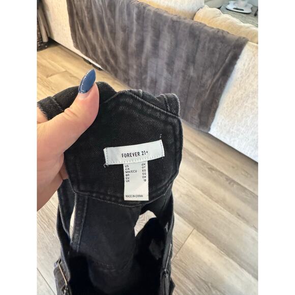 Black Denim Short overalls 0X - Picture 3 of 3